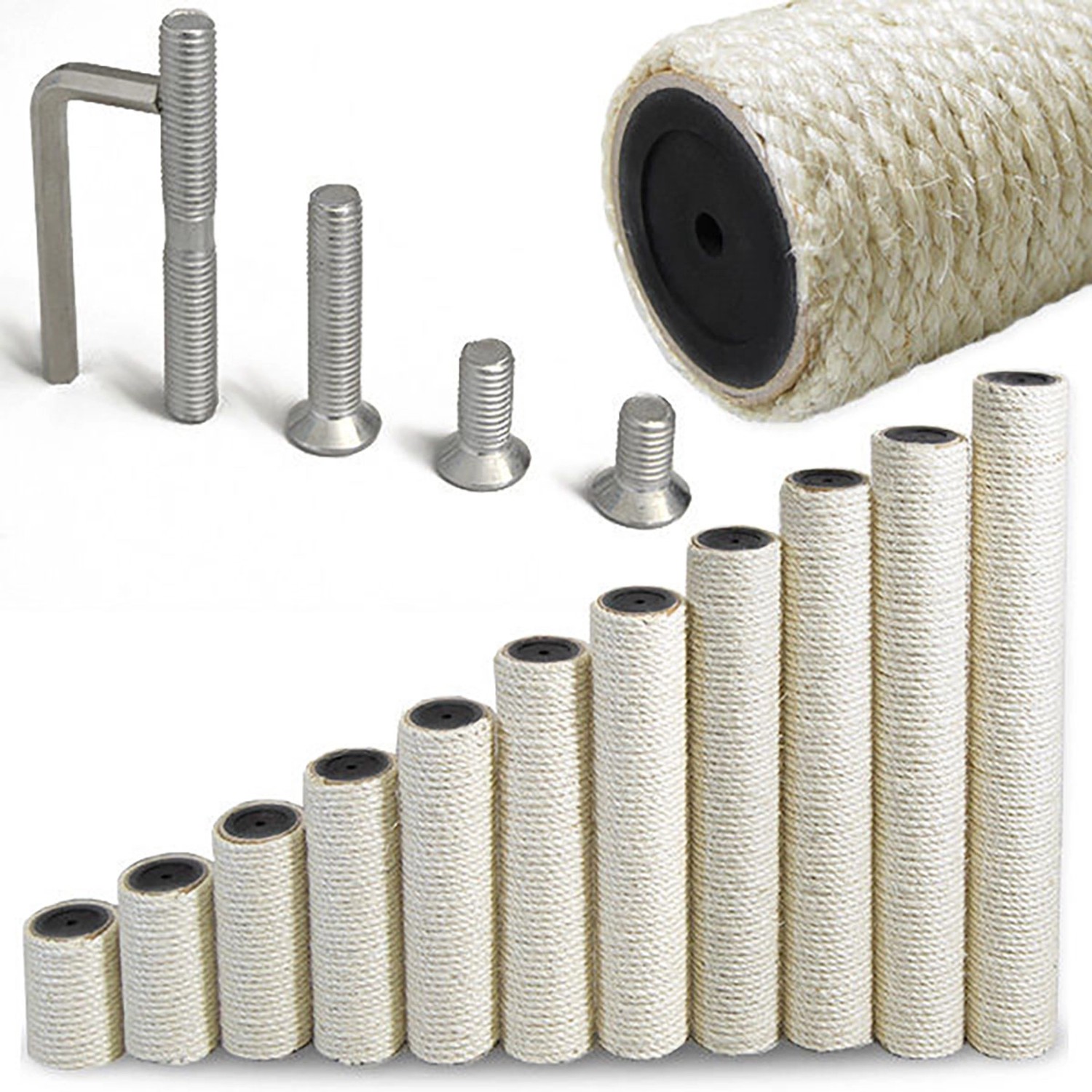 eyepower Inbusschlüssel M8, Schrauben und Sisalsäulen für Kratzbäume.