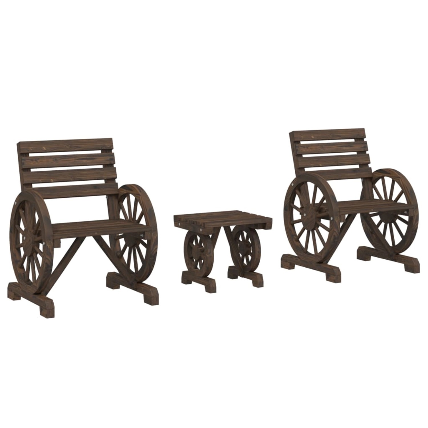 vidaXL 3-Tlg Garten-Lounge-Set Massivholz Tanne 3207130 günstig online kaufen
