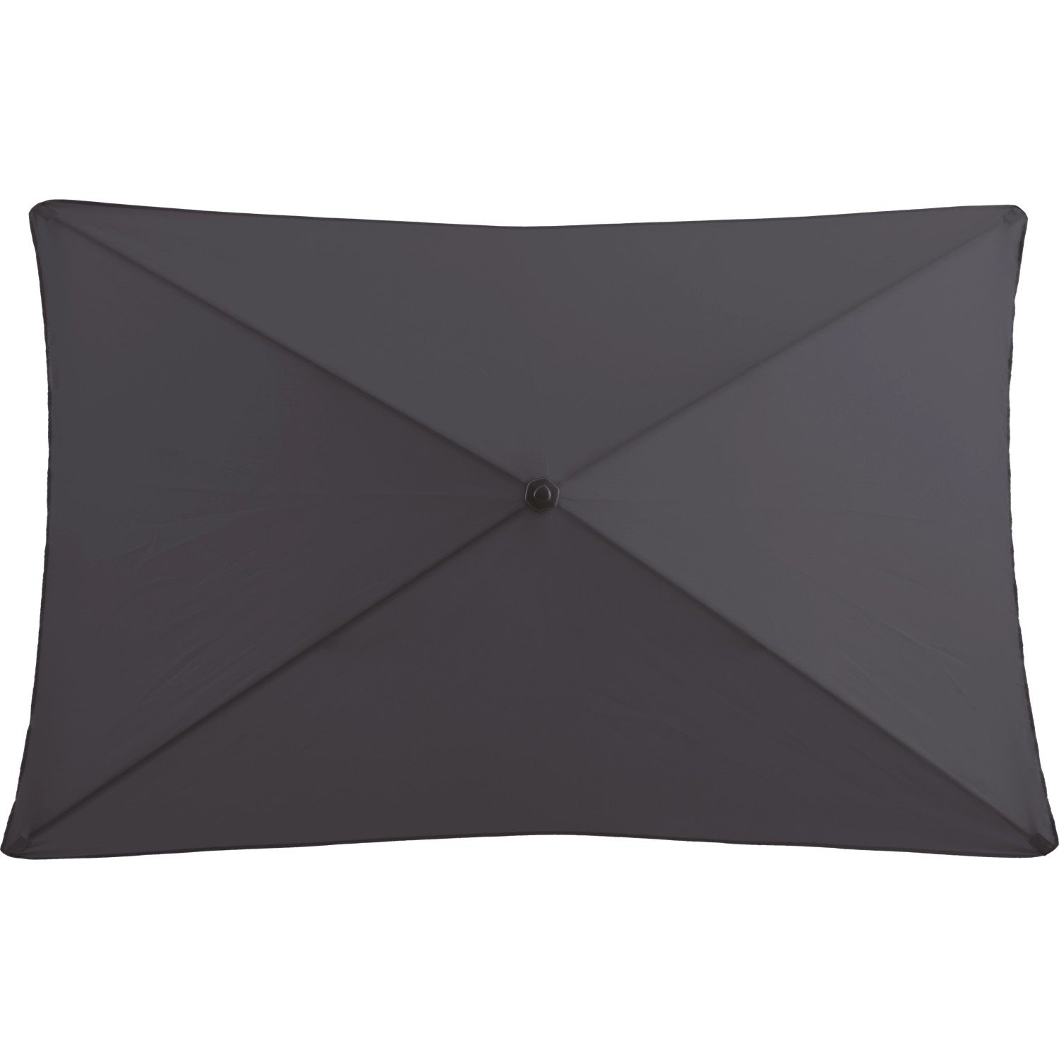 Anthrazitfarbener Marktschirm, 140x210 cm, mit Push-Up Mechanik. Sonnenschutz für Balkon und Garten.