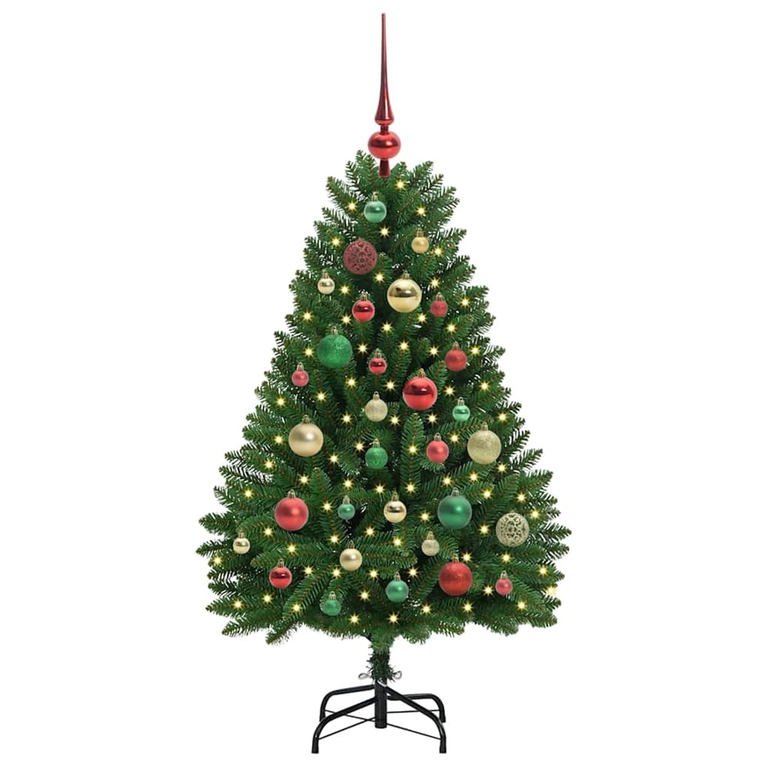 vidaXL Künstlicher Weihnachtsbaum Grün 120 cm PVC und Metall 3395675