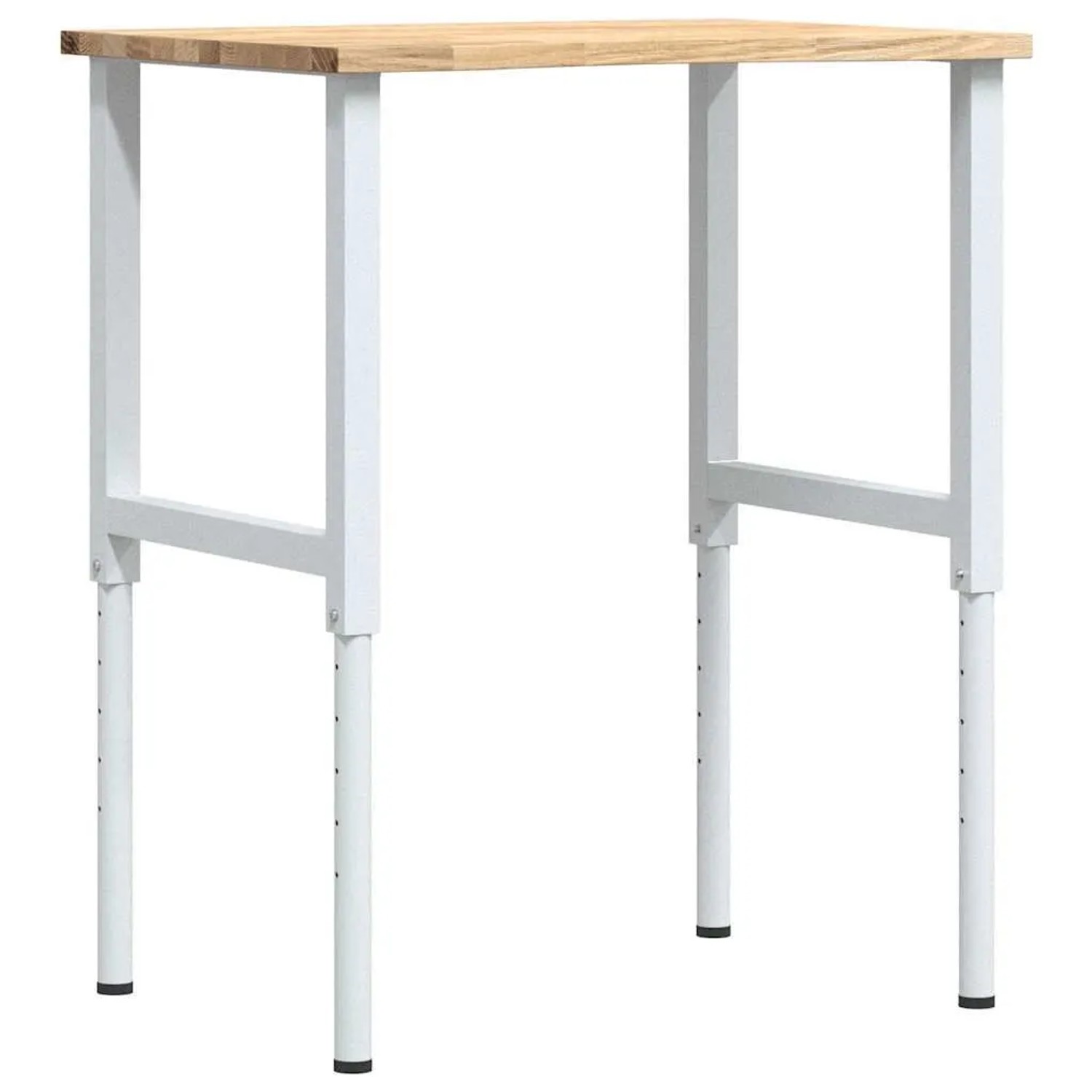 vidaXL Werkbank 80x60x71,5-98 cm Massivholz Eiche 3309716