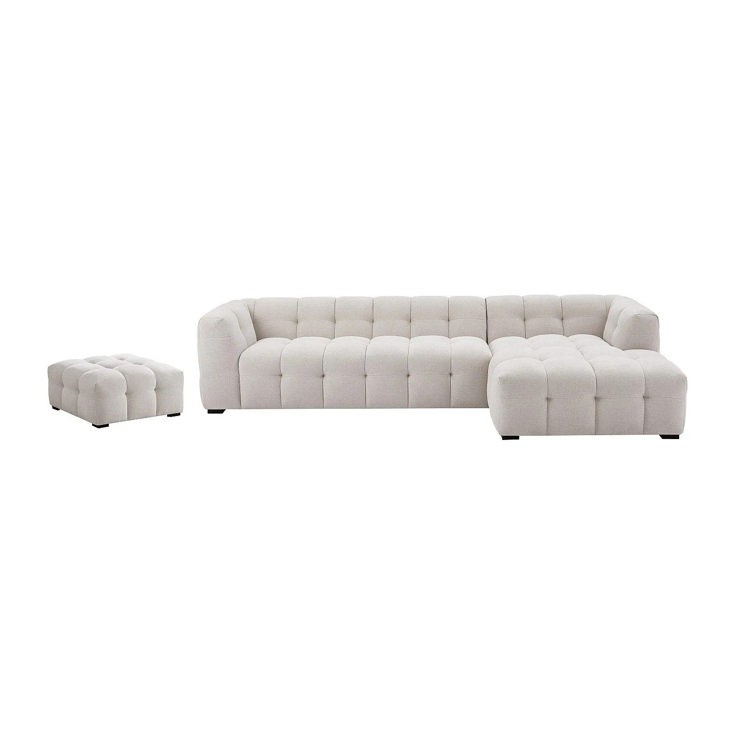 Vente-unique Sofa Ohne Schlafmöglichkeit Dilome Beige 90 cm  314 cm