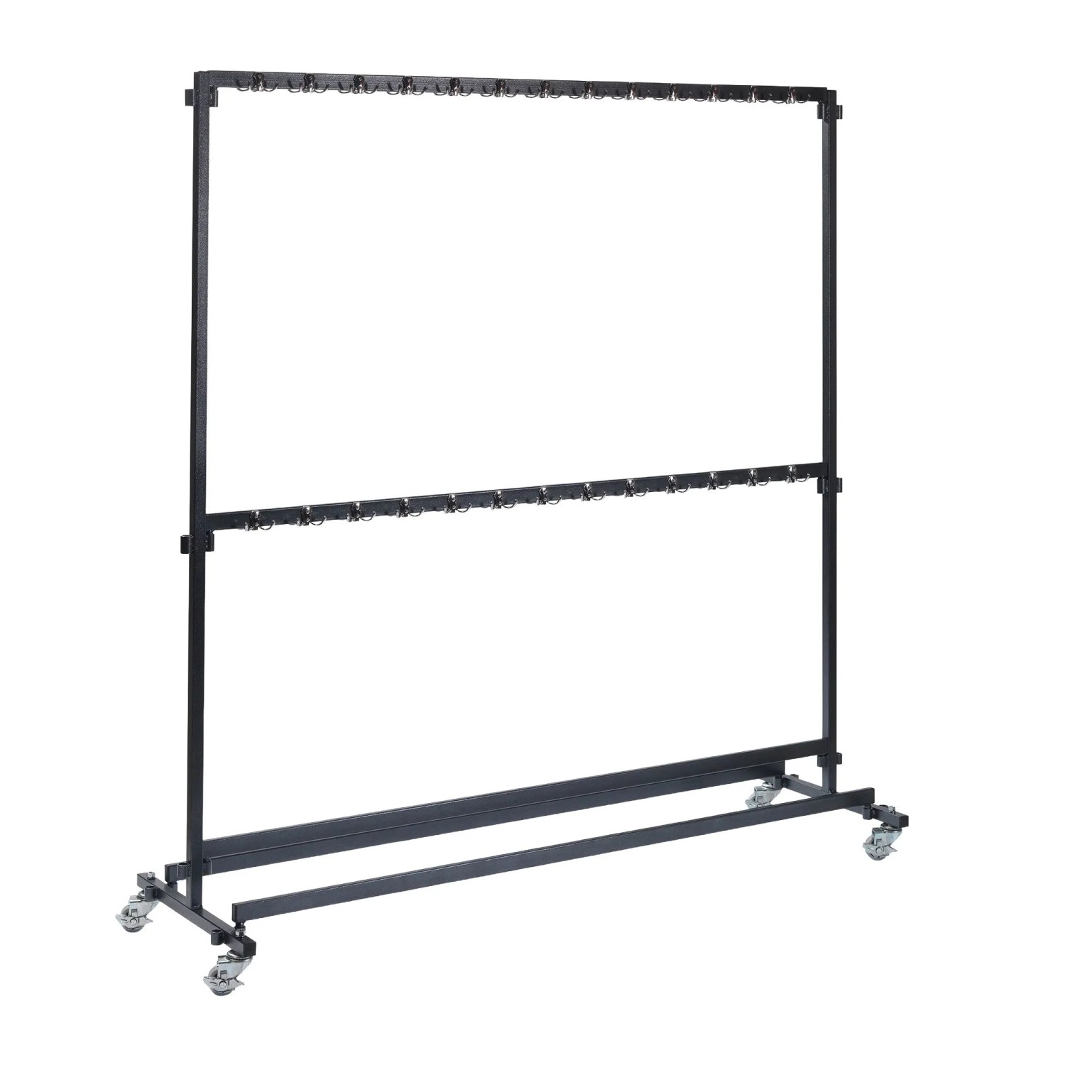 Veba Garderobenständer Nordic mit 104 Haken 200 x 192 x 60 cm Silber Schwarz