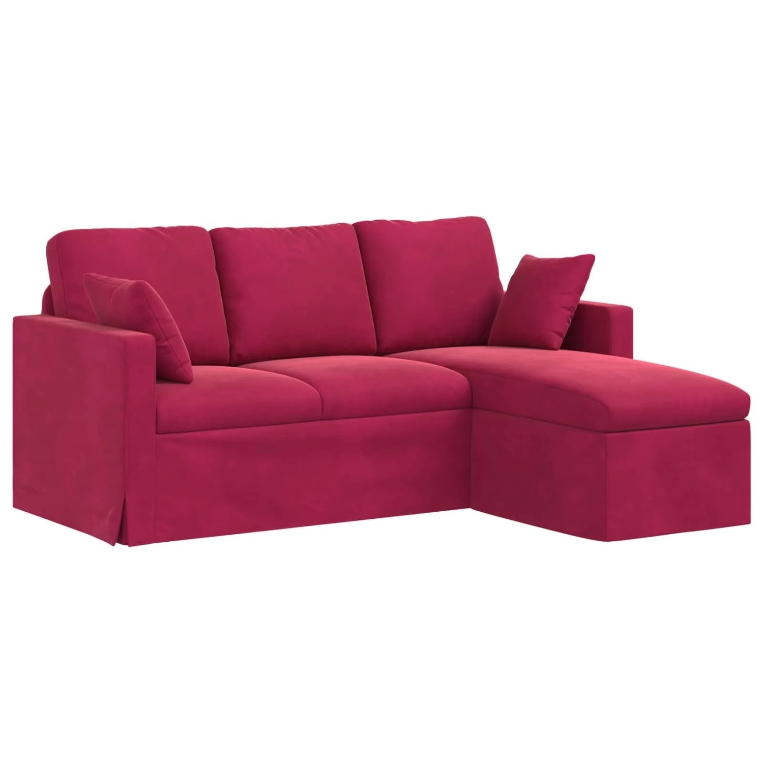 Thumbnail - vidaXL Sofa Weinrot 198 x 134 x 80 cm Samt 42024454