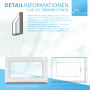 Weißes Kunststofffenster Framelux Slimline, 2-fach Verglasung, Linksanschlag, 700x500 mm.