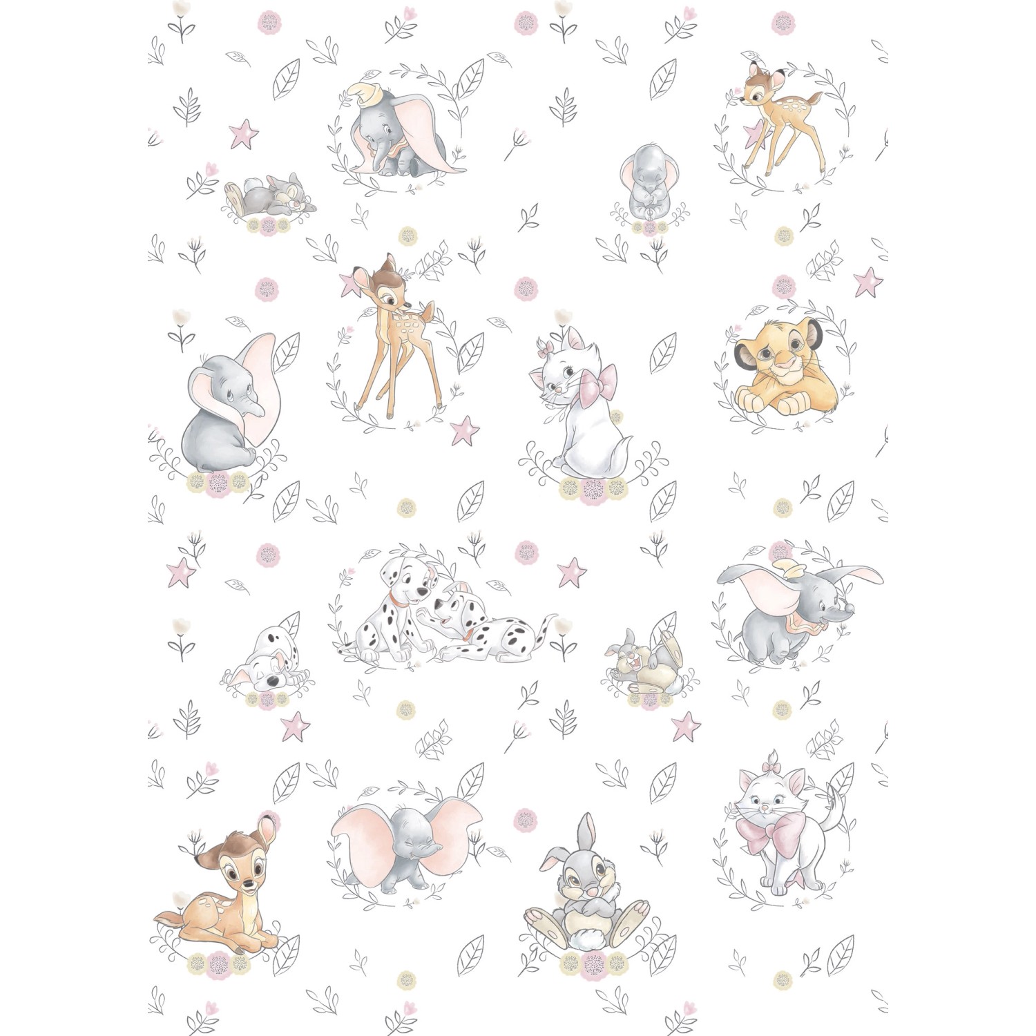 Disney Fototapete Disney-Tiere Multicolor 200 x 280 cm 611693 günstig online kaufen