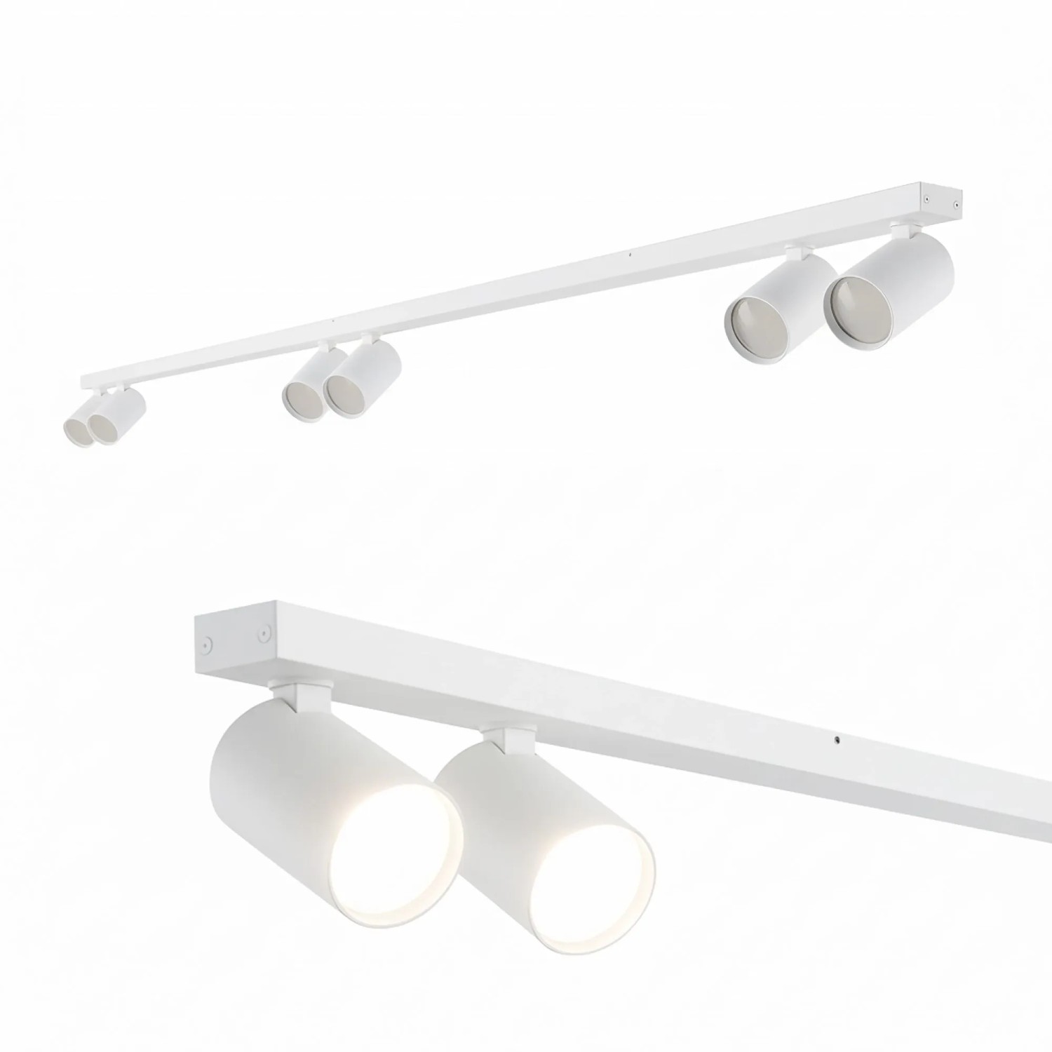 EDO Deckenstrahler GU10 6-Flammig Weiß Moderne Deckenlampe Spot Drehbar Schwenkbar MALGA LINE