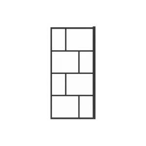 Vente-unique Duschabtrennung Rivanon Schwarz 70 cm