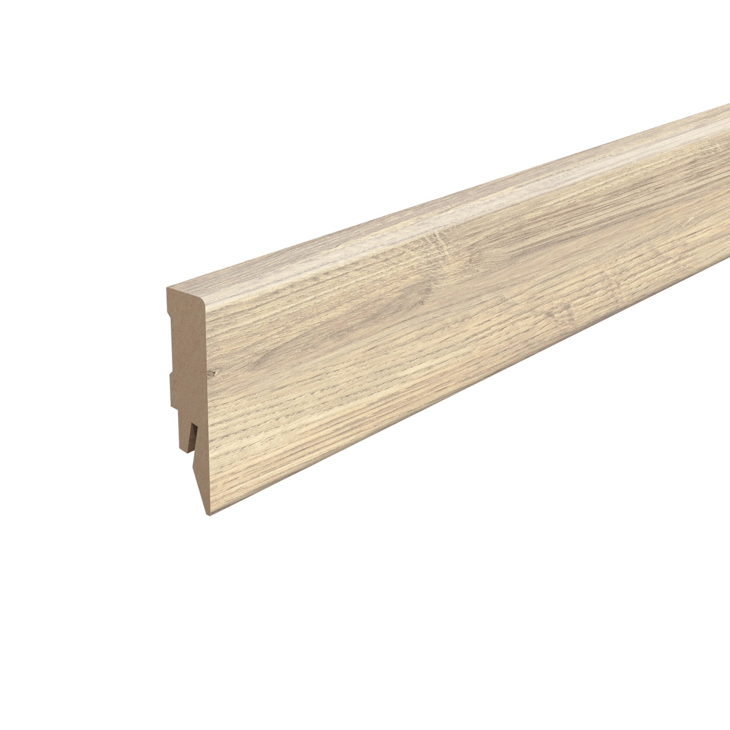 Egger Sockelleiste L636 Kubisch für Fußboden Rillington 6 cm Eiche Hell günstig online kaufen