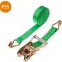 Grüner Conacord Spanngurt Pro mit Ratsche und zwei Spitzhaken, 6 m lang.