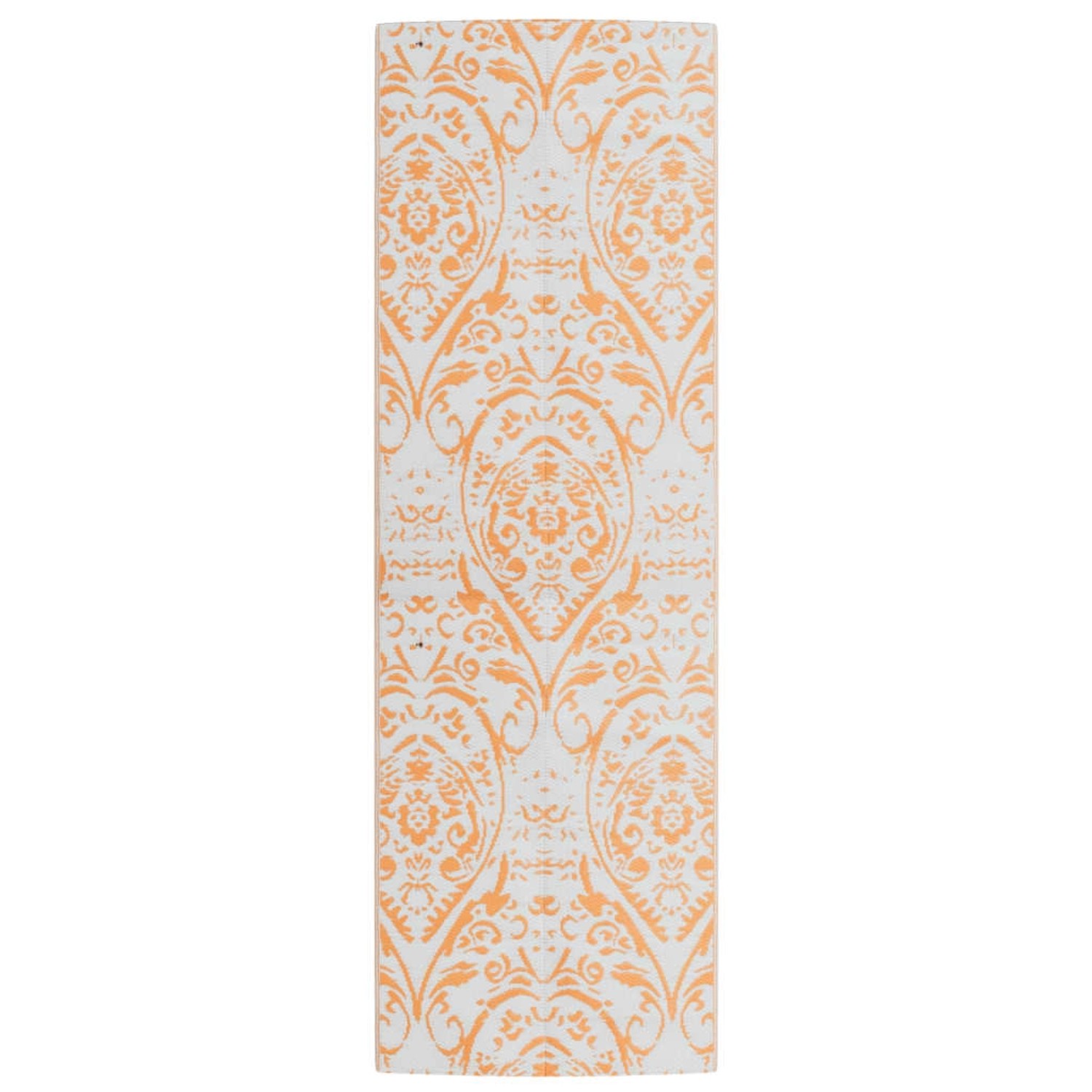 vidaXL Outdoorteppich Orange Und Weiß 80x250 Cm Pp 2007942 günstig online kaufen