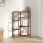VidaXL Bücherregal, 80x30x120 cm, Stahl/Holzwerkstoff, hellbraun/schwarz. Wandregal mit Deko.