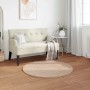 vidaXL Kunstfell Hasen Teppich Olite Taupe Ø 120 cm Polyester 42021757_2