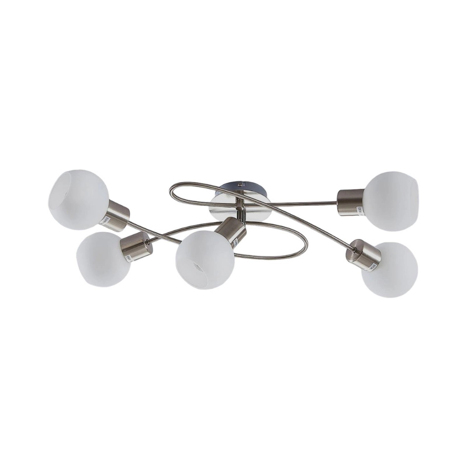 Lindby Deckenlampe Elaina 9620033 Modern in Alu aus Metall 5-flammig E14 Wohnzimmerleuchte