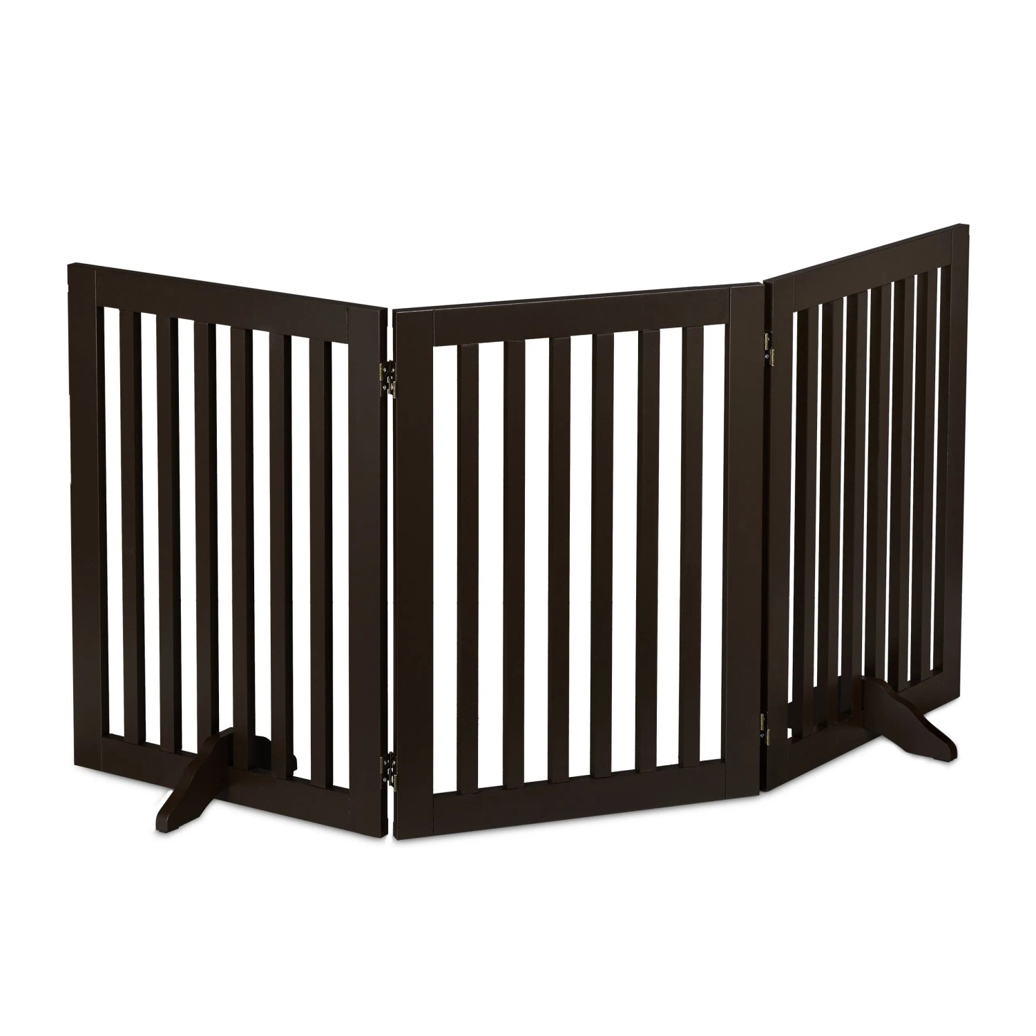 Relaxdays Absperrgitter MDF Braun 3 Panel Verstellbar Zusammenklappbar 70 cm x 154 cm x 51 cm 8,6 kg