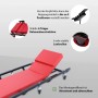 TRUTZHOLM Montageliege 100cm, rot, mit 6 Rollen und verstellbarer Kopfstütze für Werkstatt und Autoreparatur.
