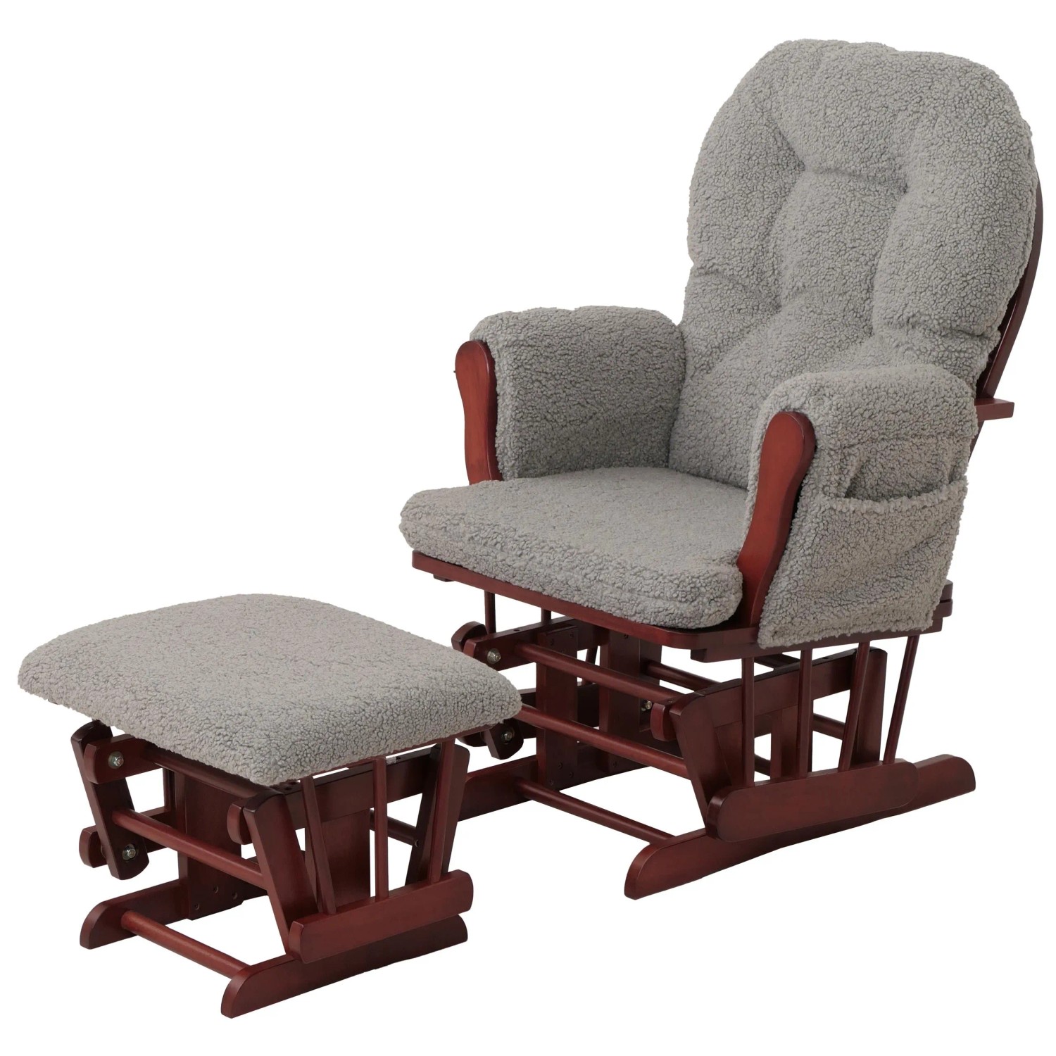 Mcw Relaxsessel C76 Stoff Bouclé Öko-Tex Grau Gestell Dunkel
