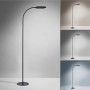 Schwarze LED Stehleuchte Kelly, 175cm hoch, mit Touchdimmer und verstellbarer Lichtfarbe.