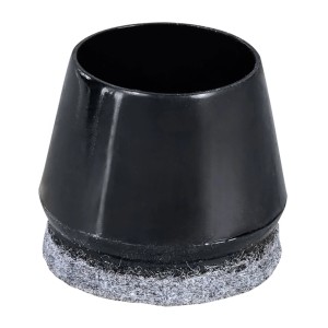 Schwarze Wagner Kappe EH 0668 für Stahlrohrmöbel, Ø 2,5-2,8 cm, mit Filzgleiter.