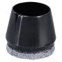 Schwarze Wagner Kappe EH 0668 für Stahlrohrmöbel, Ø 2,5-2,8 cm, mit Filzgleiter.