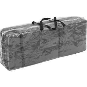 Transparente Schutzhülle 50x32x125cm für Auflagen und Kissen, wetterfest.