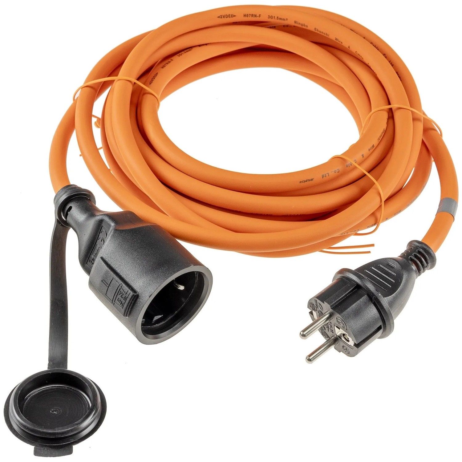ChiliTec Verlängerungskabel 5m IP44 Orange H07RN Stecker Kupplung