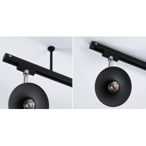 Paulmann Urail Schienenabhängung, 23mm, schwarz matt, zur Montage von Schienensystemen an der Decke.