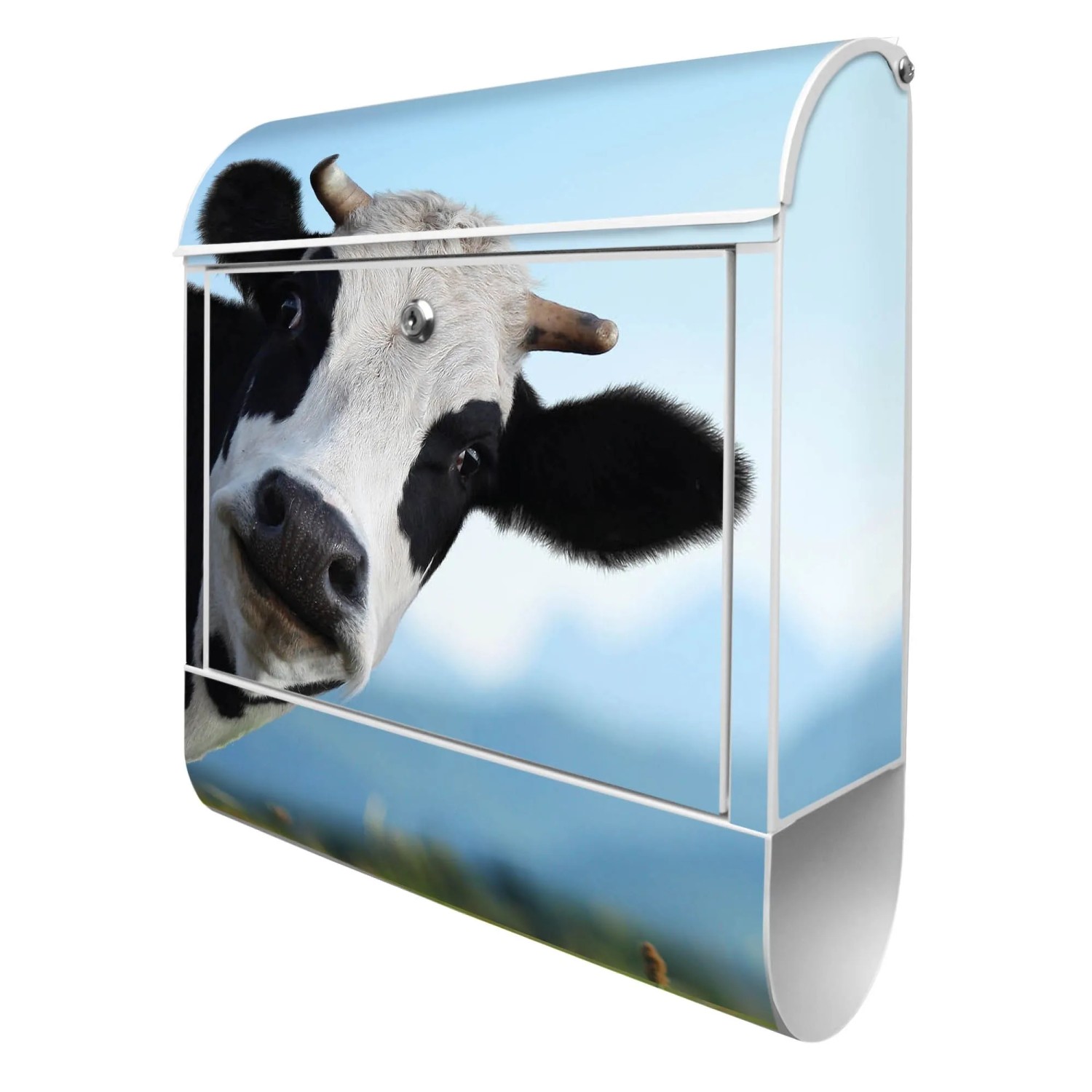 Banjado Design Briefkasten Weiß Pulverbeschichtet 39x47x14cm 2 Schlüssel Mi günstig online kaufen