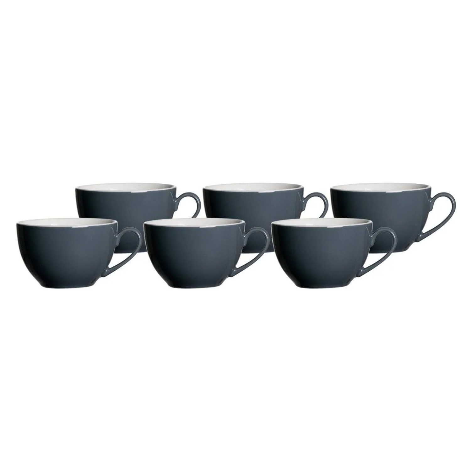 Ritzenhoff & Breker DOPPIO Kaffeetassen 200 ml 6er Set Anthrazit