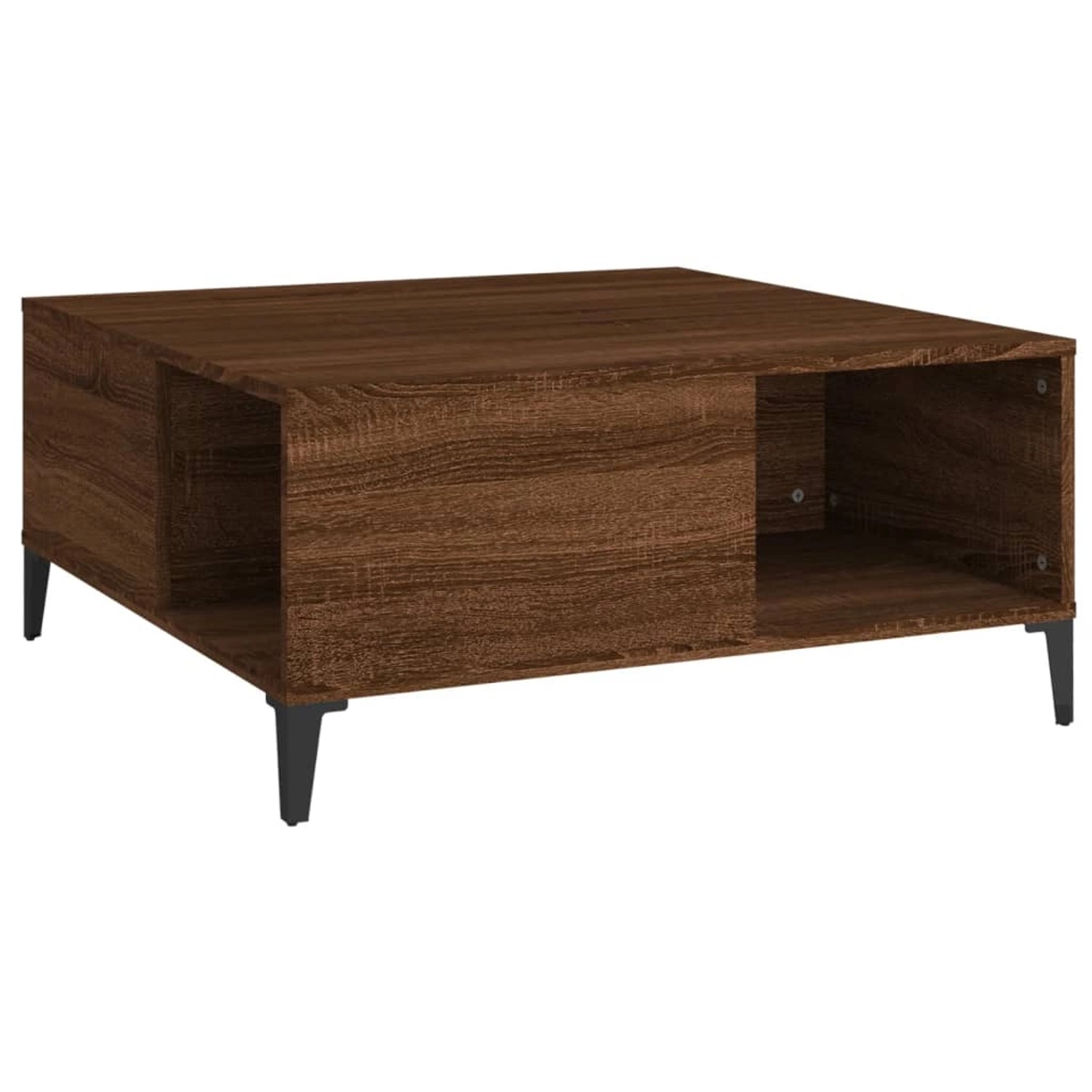 Vidaxl Couchtisch Braun Eichen-optik 80x80x36,5 Cm Holzwerkstoff günstig online kaufen