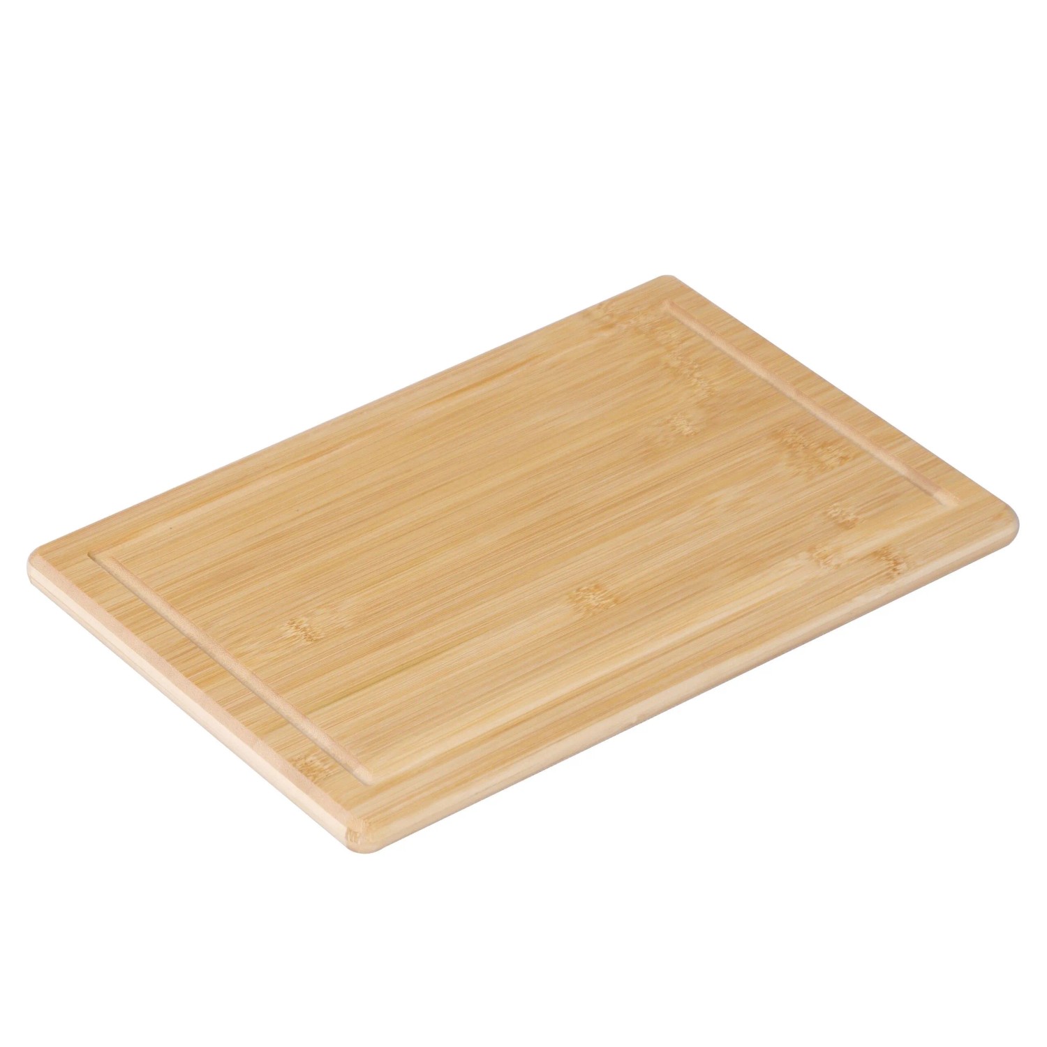 Relaxdays Schneidebrett Bambus Natur mit Saftrille 45 cm x 30 cm