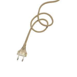 Detailaufnahme: Stecker und Textilkabel der PR Home Emmi Pendelleuchte.