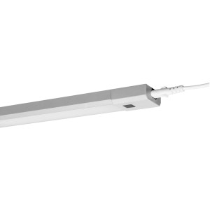 Ledvance LED Unterbauleuchte Linear Slim 50cm mit RGB-Farbsteuerung, silbernes Aluminiumgehäuse.