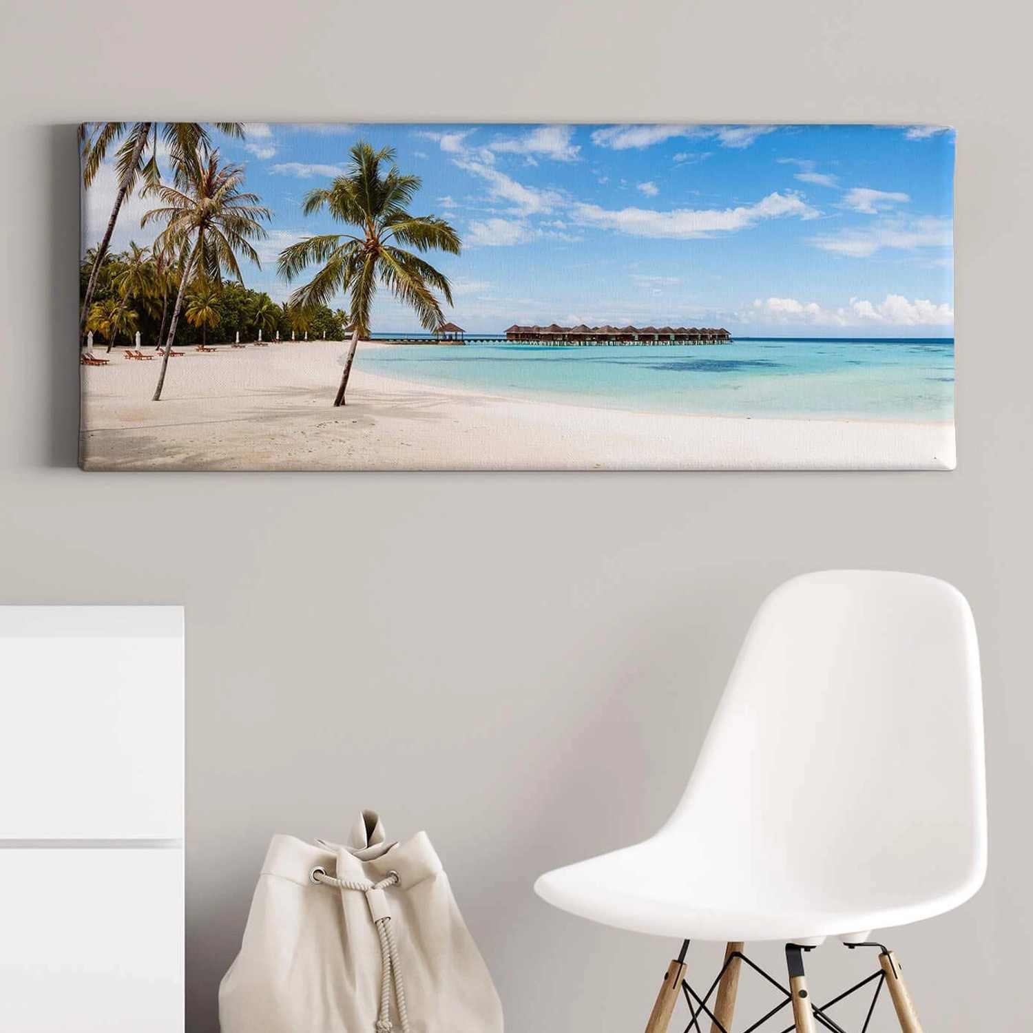 Bricoflor Malediven Bild Mit Strand Exotisches Leinwand Bild Mit Sandstrand günstig online kaufen