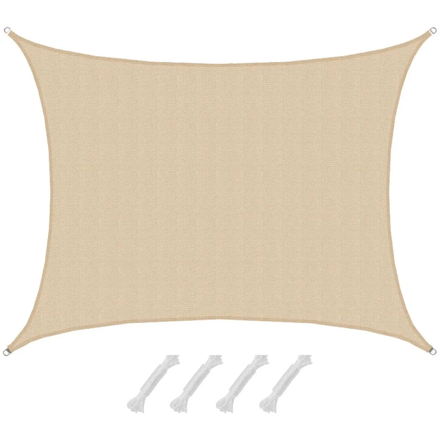 AMANKA HDPE Sonnensegel Wasserdurchlässig - 7 x 5 m Rechteckig Beige