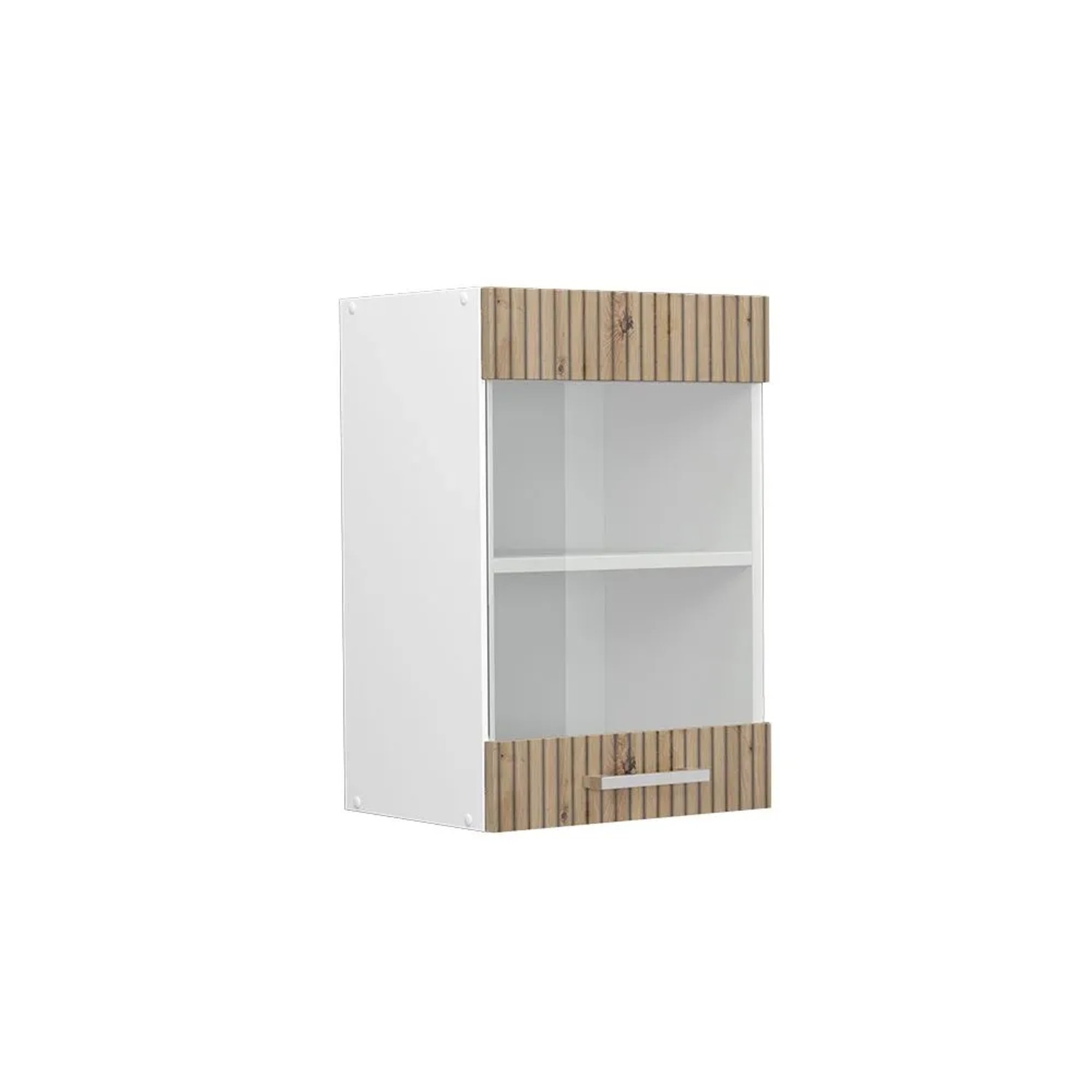 Vicco Küchenglasschrank R-Line Glashängeschrank Artisan-Eiche Weiß 40 cm