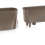 Lechuza Delta 10 Pflanzgefäß in Taupe hochglanz, 30x11cm, mit Bewässerungssystem und Blähton.