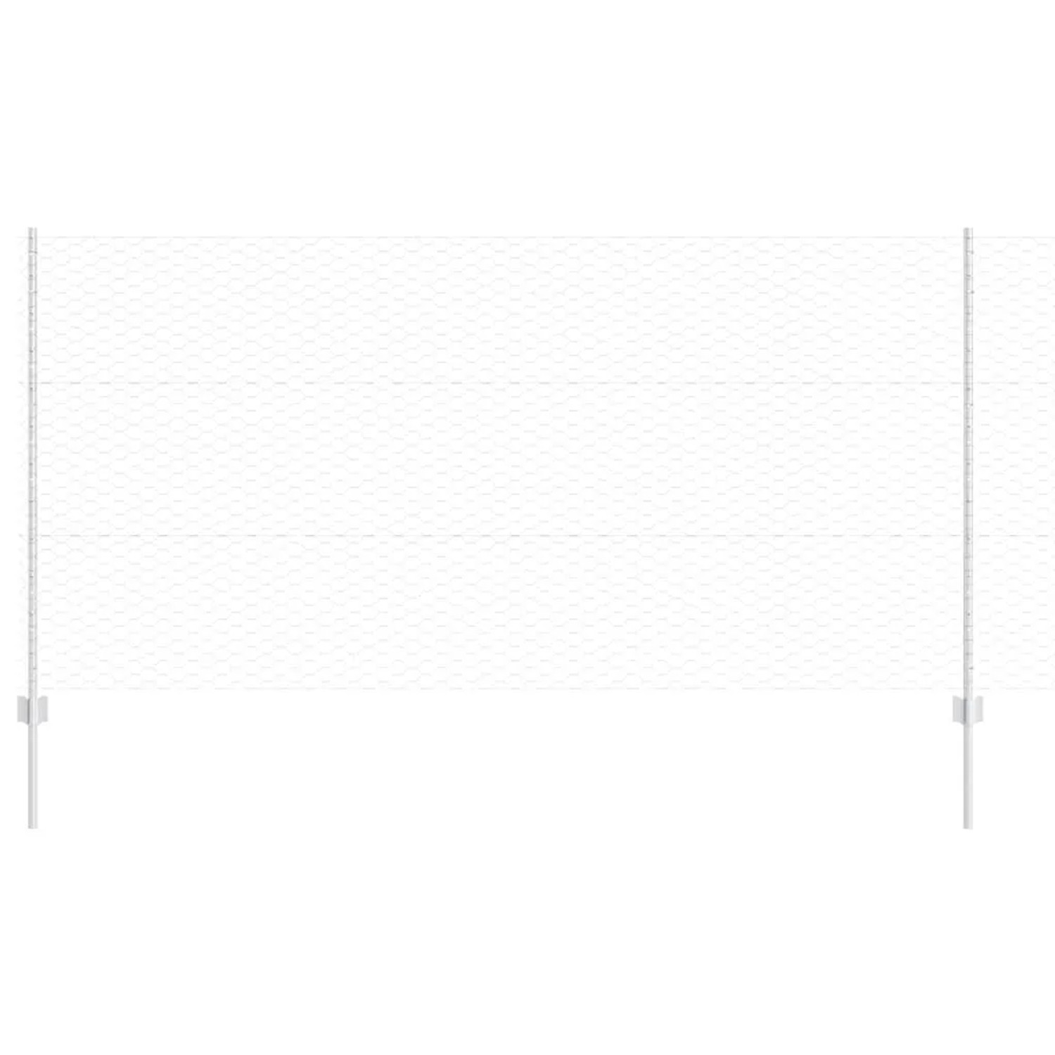 vidaXL Zaun mit Pfosten Silber 1,2 x 10 m Stahl 3336968 günstig online kaufen