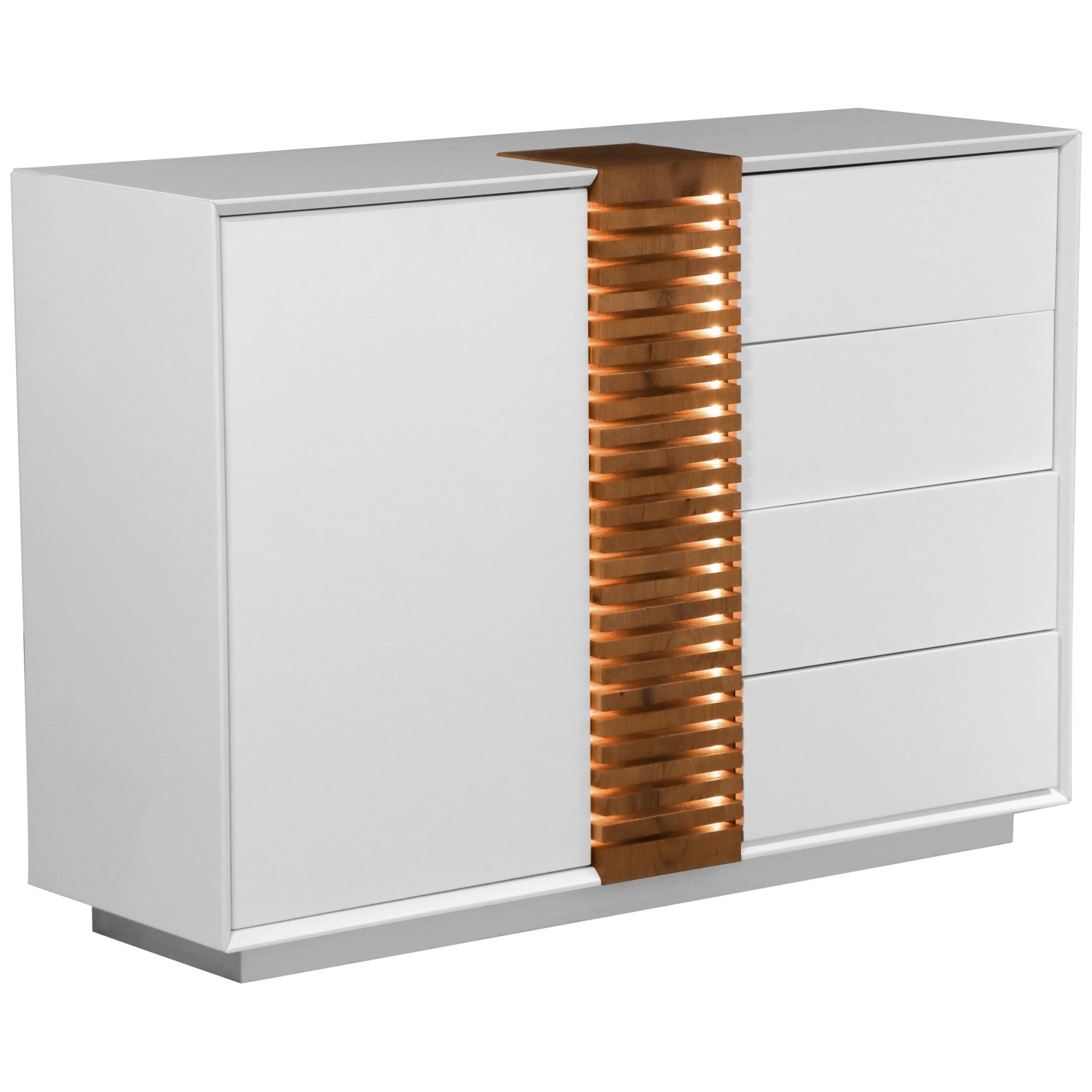Premium Living Sideboard Giovanni Weiß/Eichefarben