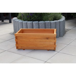 Holz Pflanzkasten Lucca mit Folie für Garten und Balkon.