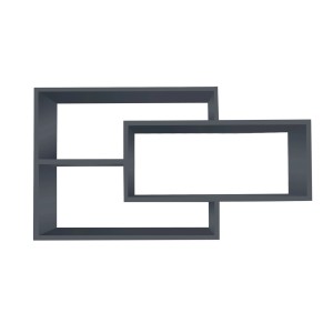 Anthrazitfarbenes Coemo Wandregal KARO, ein modernes Hängeregal für Wohn- und Schlafräume.