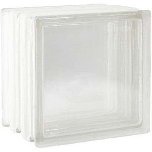 Klarer Glasstein Vollsicht, 19x19x15 cm, für Innen- und Außenbereich, Brandschutz F60.