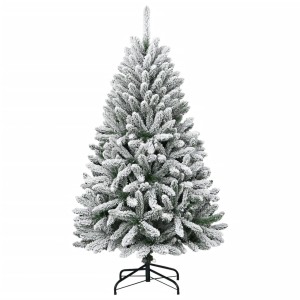 vidaXL Künstlicher Weihnachtsbaum Klappbar Beschneit 150 cm 357792