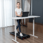HOMAVO Elektrisch Höhenverstellbarer Schreibtisch 160x80cm mit Memory Funktion Anti Kollisions System Sitzerinnerung Weiß_10