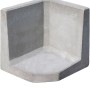 Diephaus L-Stein Ecke, unbewehrt, grau, 50x40x40x7 cm, für Beet- und Böschungsbefestigung.
