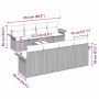 vidaXL Gartenmöbel Set, 9-teilig, beige Poly Rattan, mit Maßangaben für Sofas und Tisch.