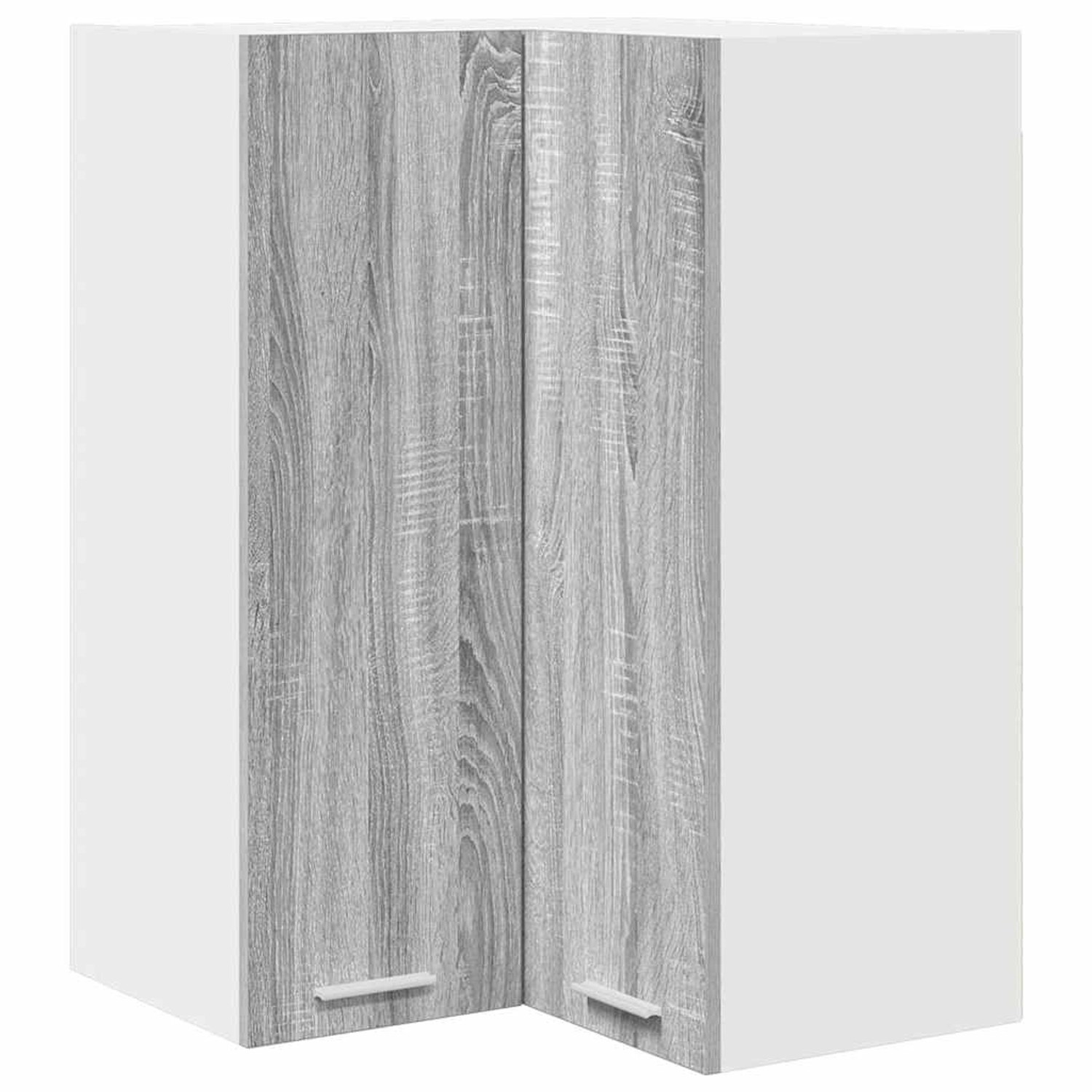 vidaXL Hängeschrank Riga Grau Sonoma und Weiß 57 x 57 x 80 cm 884295