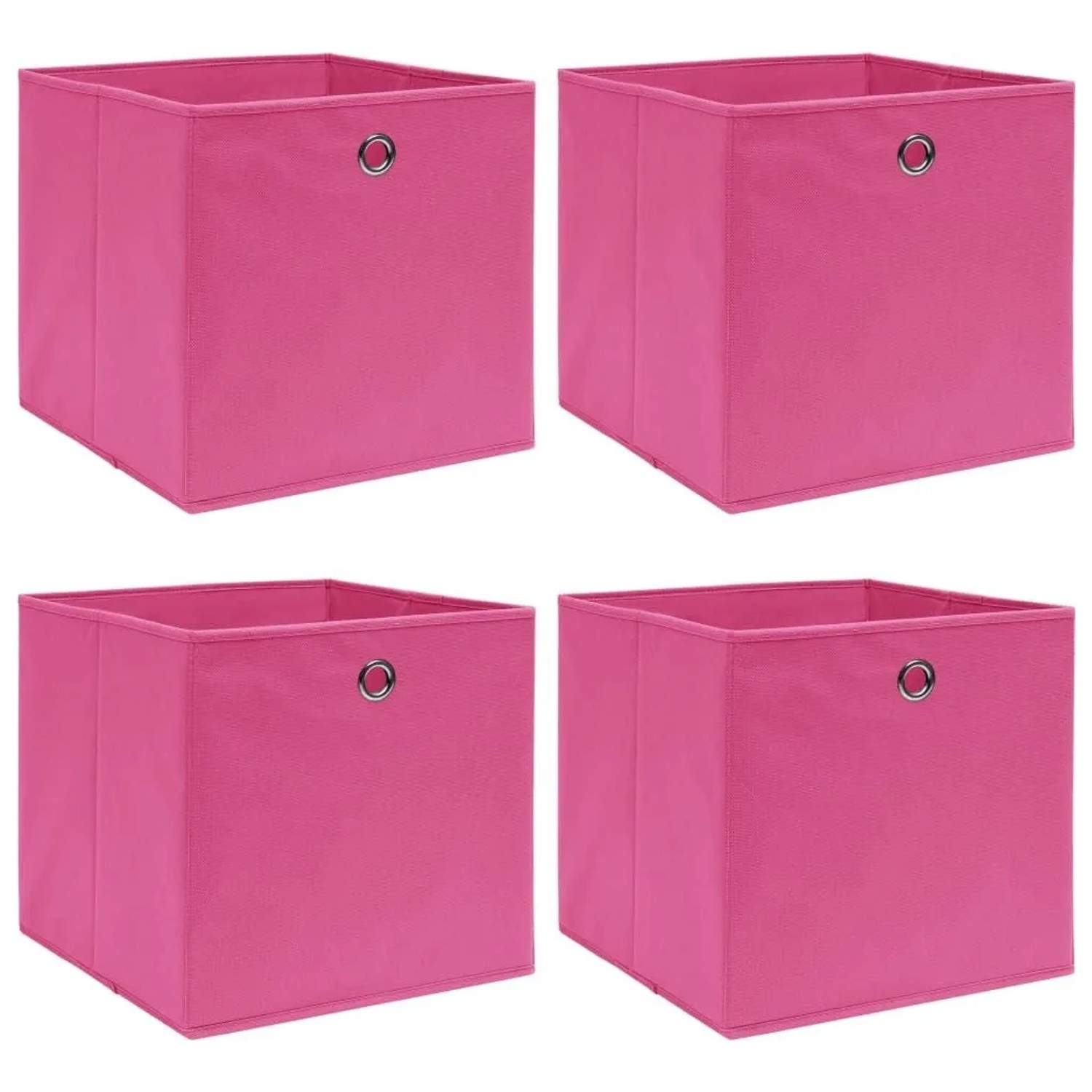 vidaXL Aufbewahrungsboxen 4 Stk Rosa 32x32x32 cm Stoff 288345