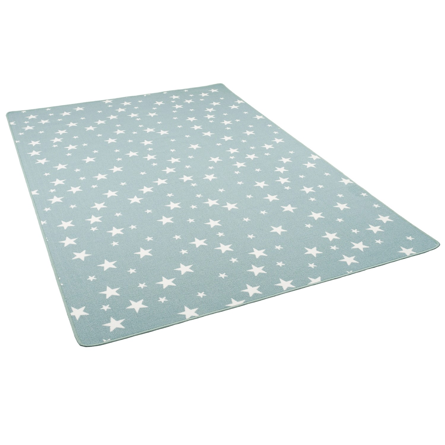 Snapstyle Kinder Spiel Teppich Sterne Mintgrün 160x160cm günstig online kaufen