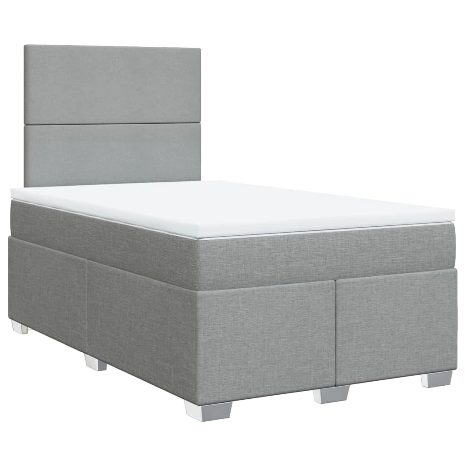 vidaXL Boxspringbett mit Matratze Hellgrau 120x200 cm Stoff2099652 günstig online kaufen